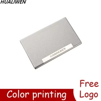 laser engraved logo luxury aluminum metal credit card case ultra thin pocket wallet card holder business card holder
