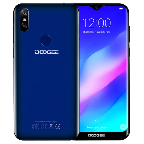 DOOGEE Y8 Plus, Android 9,0, FDD LTE, 6,21 дюймов, 19:9, экран капли воды, смартфон MTK6761, 3 Гб ОЗУ, 32 Гб ПЗУ, 4000 мАч, две sim-карты, МП - Цвет: Blue