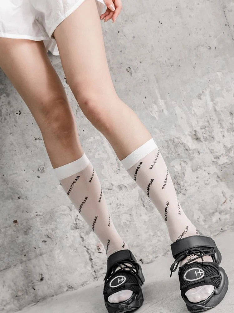 KASURE Для женщин цвет: белый черный прозрачный надпись нейлона на резиновой