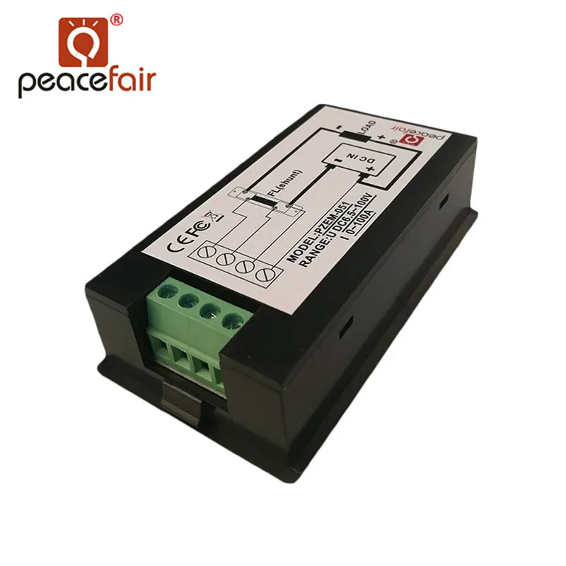 Цифровой Многофункциональный Вольтметр Peacefair DC амперметр 6 5 100V100A 4 в 1