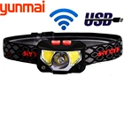 Светодиодный налобный фонарь z90, головная лампа со встроенным аккумулятором, водонепроницаемый белый и красный цвета, фонарь для бега