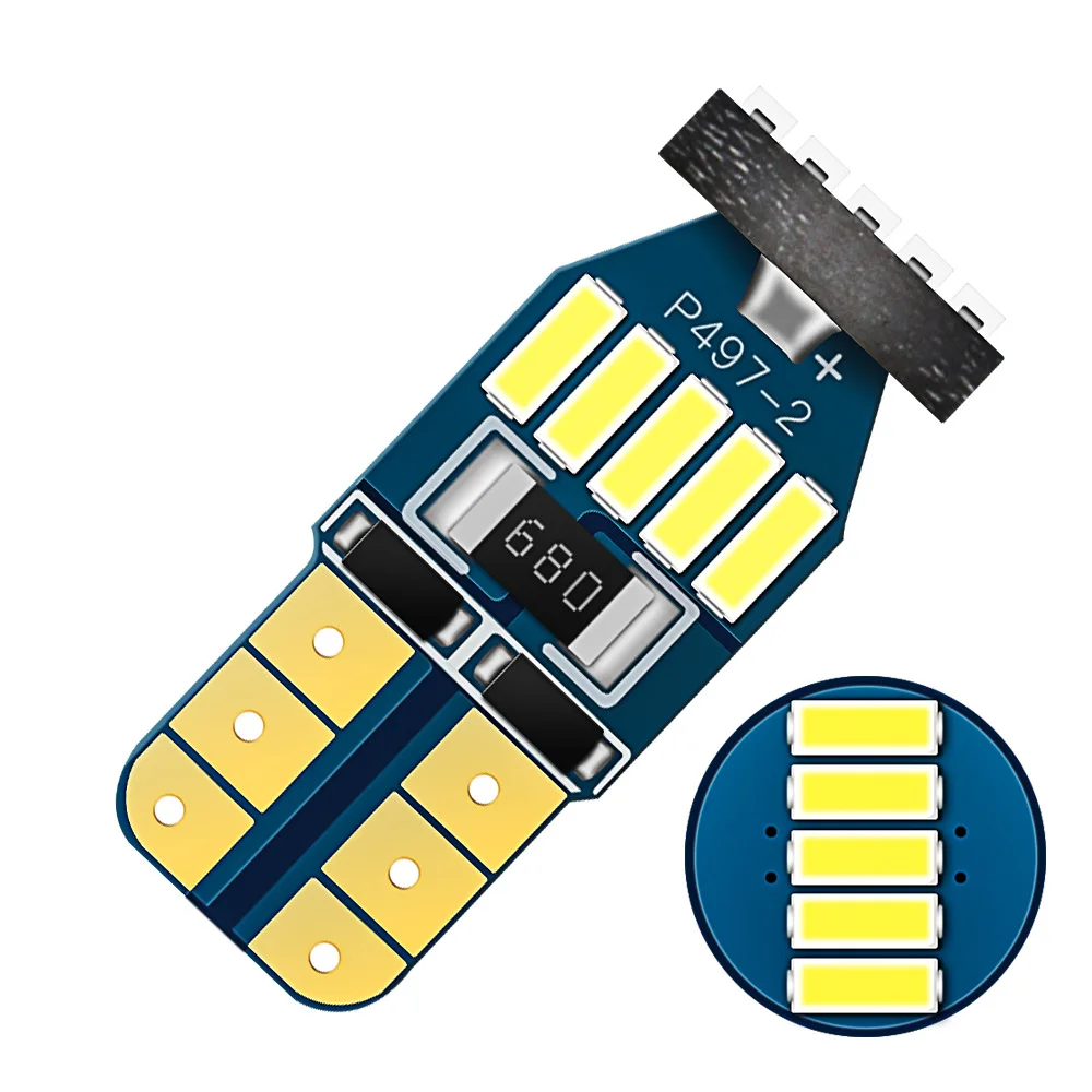 WLJH 4x Canbus T10 W5W 4014 SMD Автомобильная лампа авто лампы светодиодный Подсветка салона