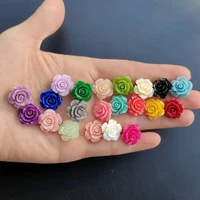 10pieces 12mm 15mm camelia artificial coral beads coral flower beads cabochon multi color for jewelry making