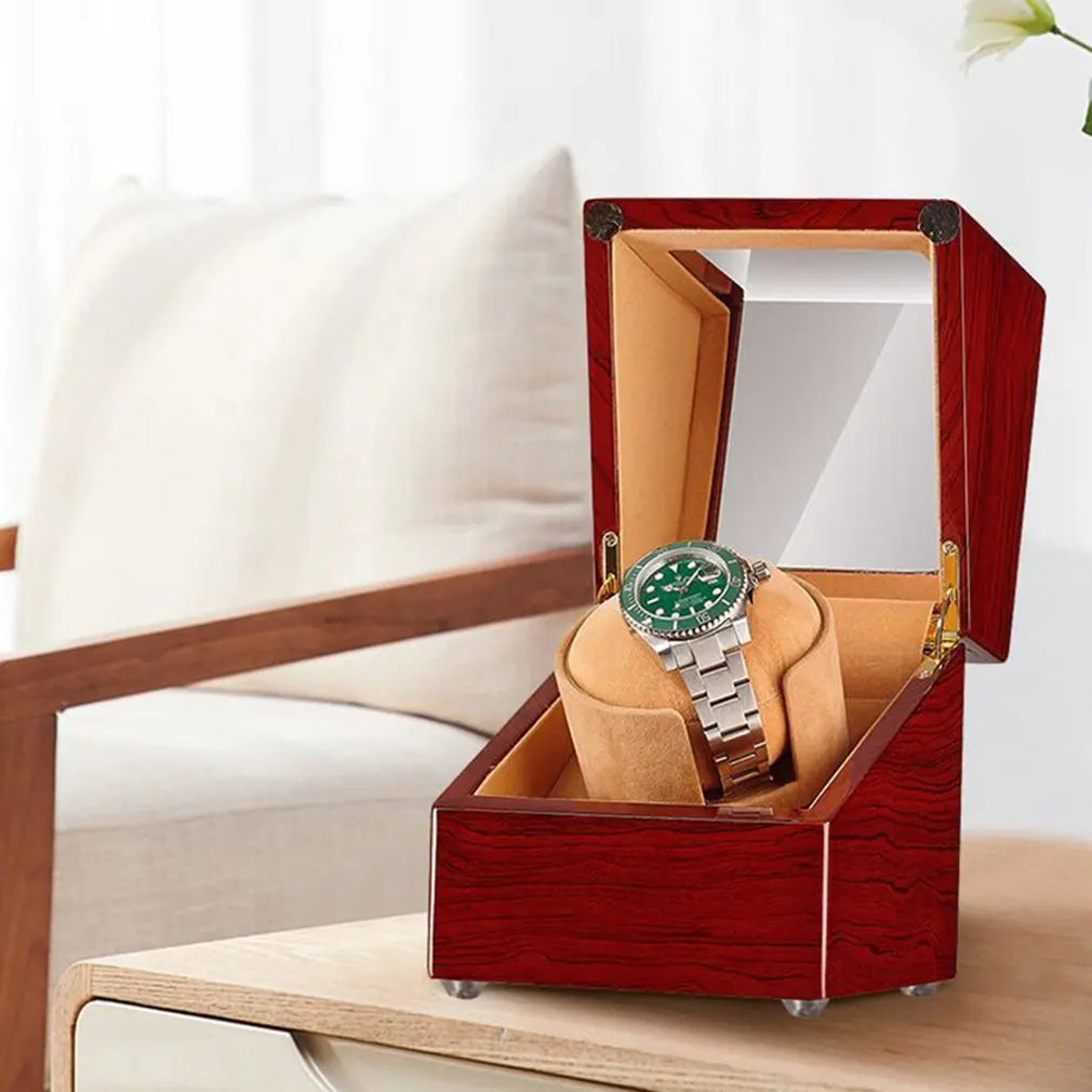 Портативный ремонт одного намотки часов с тихим мотором деревянный ящик для