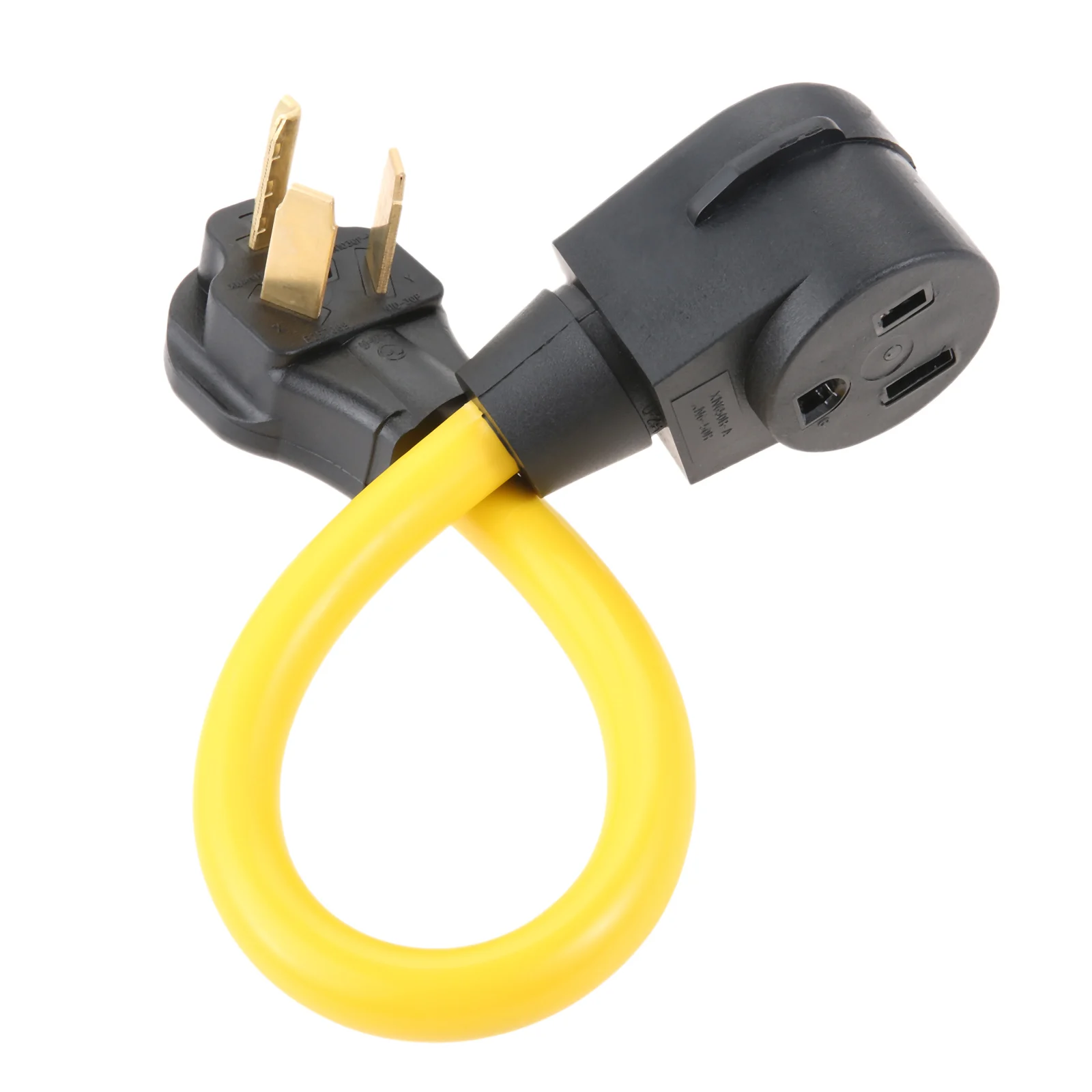 

10-30P to 6-50R 1.5-Feet Heavy Duty 30 Amp(Dryer Male) Plug to 50 Amp (Welder) Socket Adapter Cable Adapter Cord