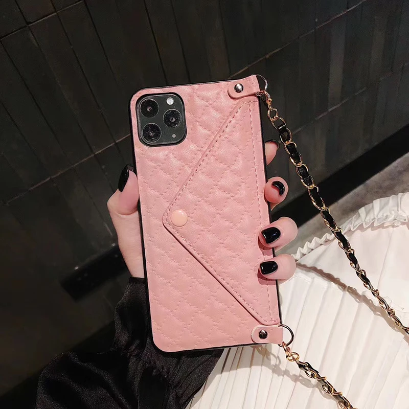 Роскошный брендовый кожаный чехол-конверт для iPhone 12 Mini 11 Pro X XR XS MAX 7 8 Plus SE2020 |