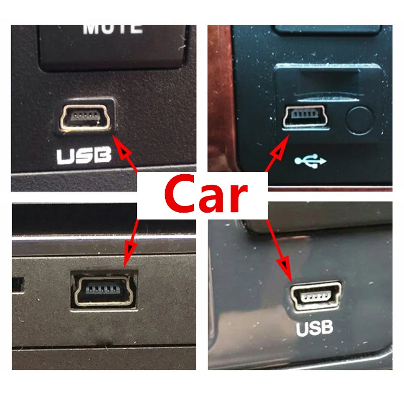Верхний локоть Автомобильный MP3 кабель для передачи данных мини USB к OTG