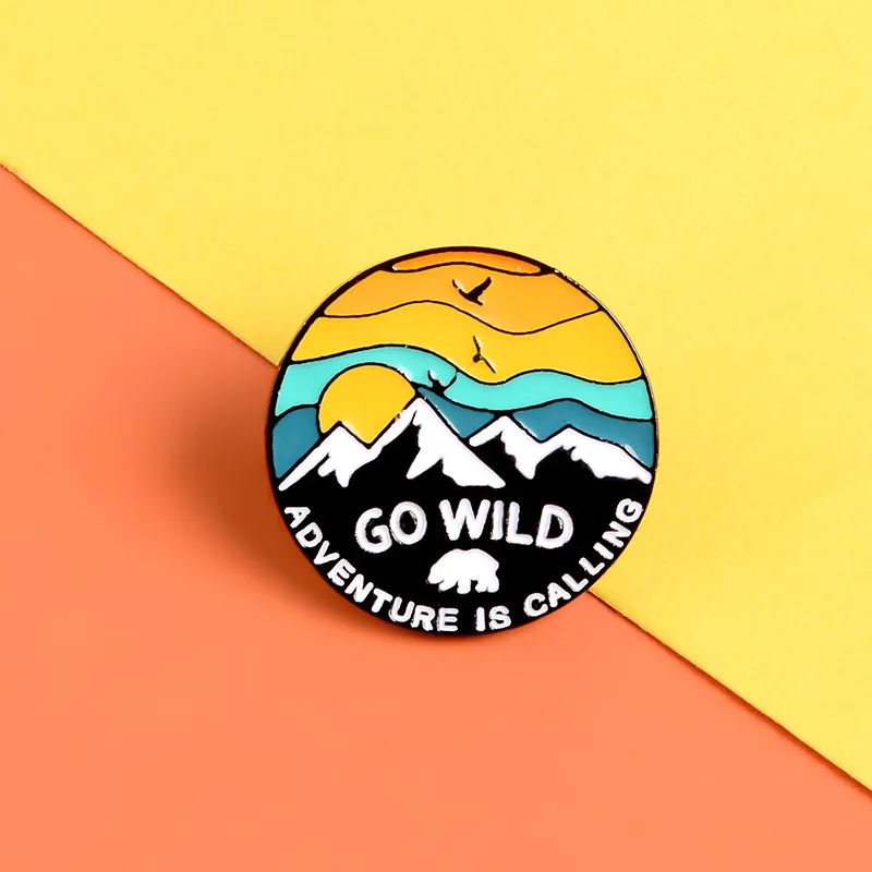 

New Fashion Little But Fierce Pin NO BAD DAYS Cuterus Rainbow Heart Map Climbing Wild Adventure Enamel Pin Meaningful Brooches