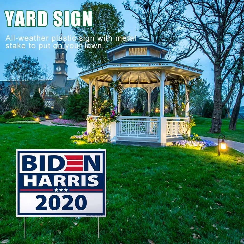 30*40 см Biden Harris 2020 Yard Sign для нас. Президент выбор двора баннер украшения|Флагшток из