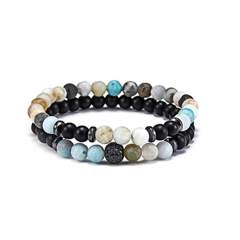 Diffone 2 шт./пара настоящий браслет из натурального камня для влюбленных диско шар