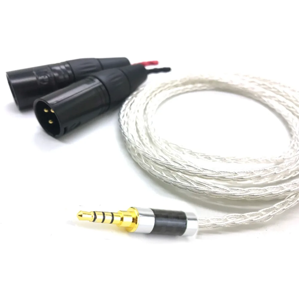 Топ-Hi-Fi 8 ядер 7N OCC с серебряным покрытием 3 5 мм TRRS сбалансированный двойной 3pin XLR
