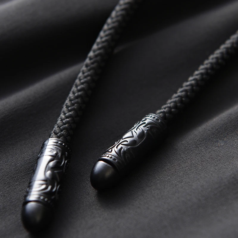 Брюки мужские с эластичной резинкой на талии роскошные черные облегающие брюки