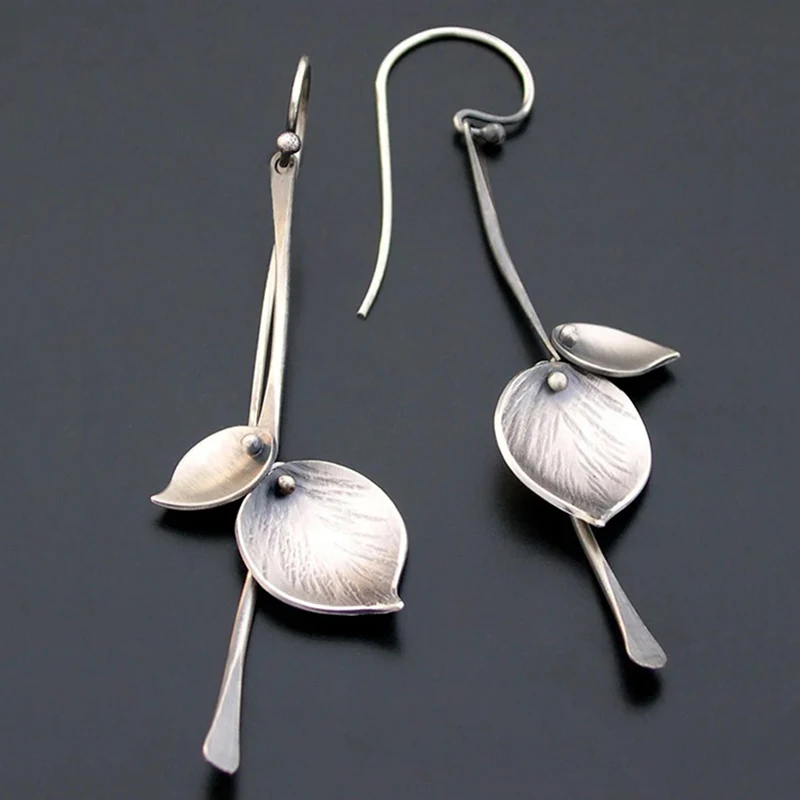 

Bohemian Retro Simple Tree Leaf Drop Earrings for Wedding Anniversary Engagement Jewelry Gift
