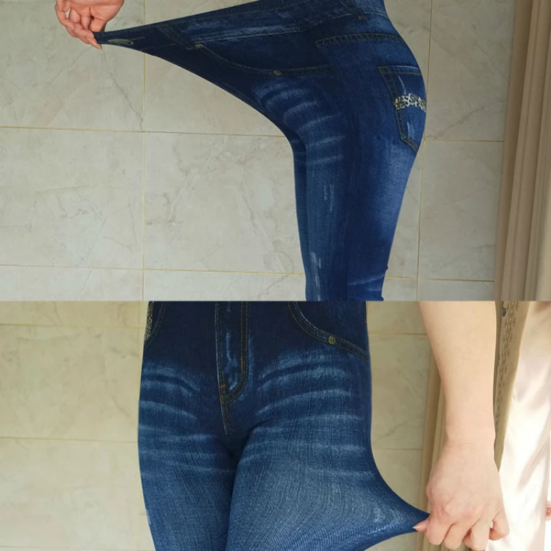 Летние эластичные джинсы с цветочным принтом для женщин повседневные облегающие