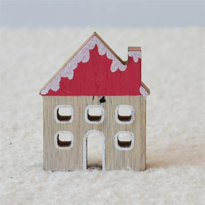 Горячая Распродажа рождественские украшения Маленькая деревянная модель дома