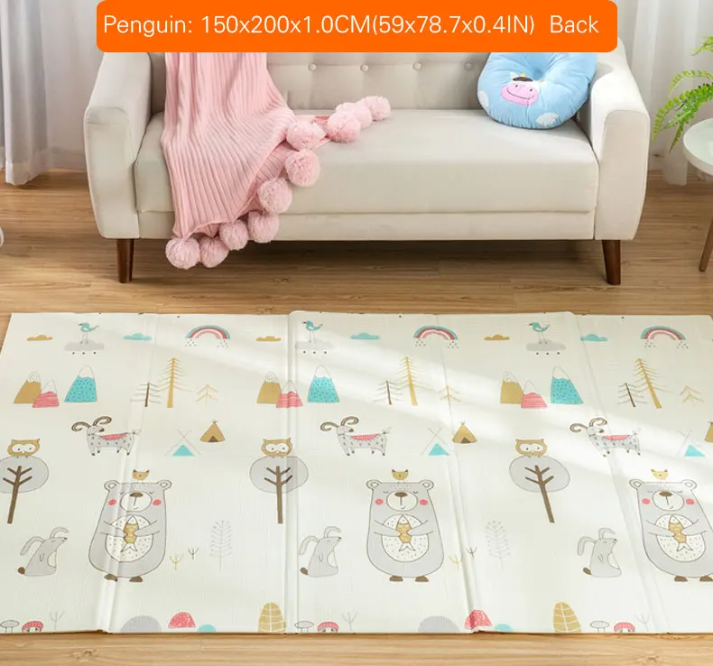 Блестящий детский коврик, портативный складной детский коврик для лазания, 150X200x1 см, детский игровой коврик, пенный коврик, XPE, безвкусное игровое одеяло для гостиной