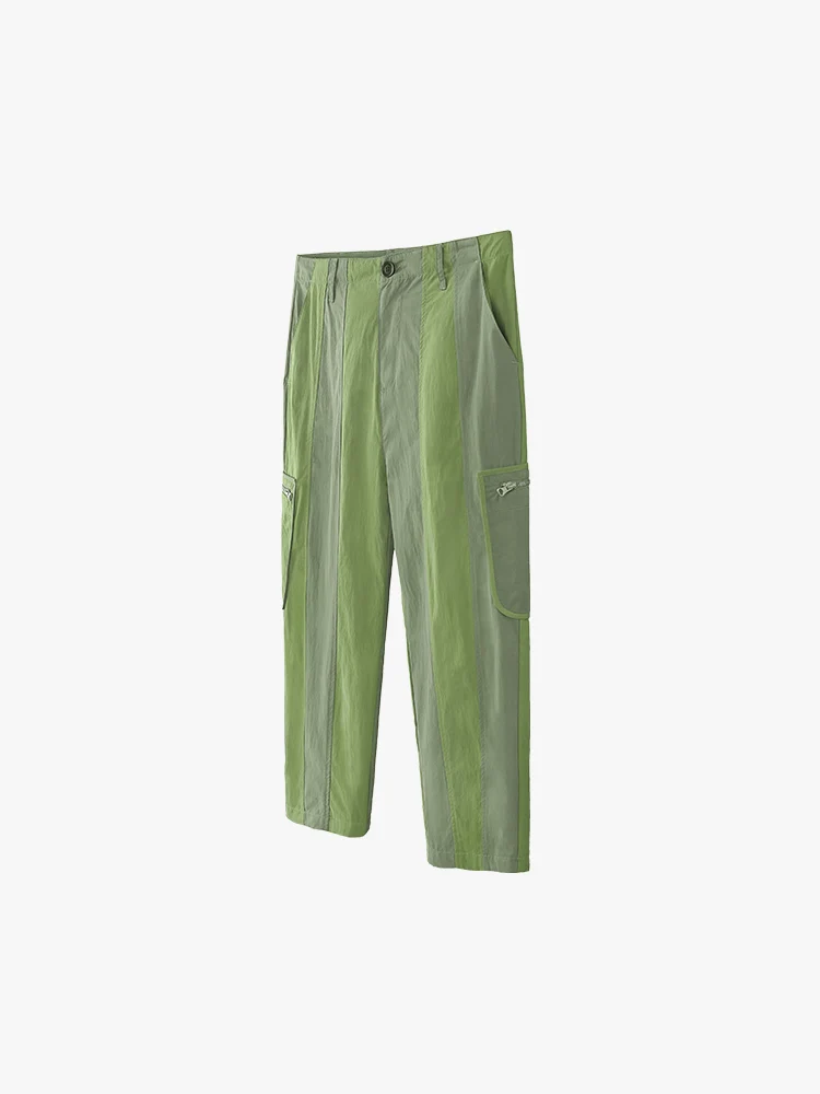 Army Green VIISHOW Новые Летние повседневные штаны мужские мужская 9 штанов в полоску шить молодежи Штаны мужской Армейский зеленый брюки KC1120192 - Цвет: Army Green