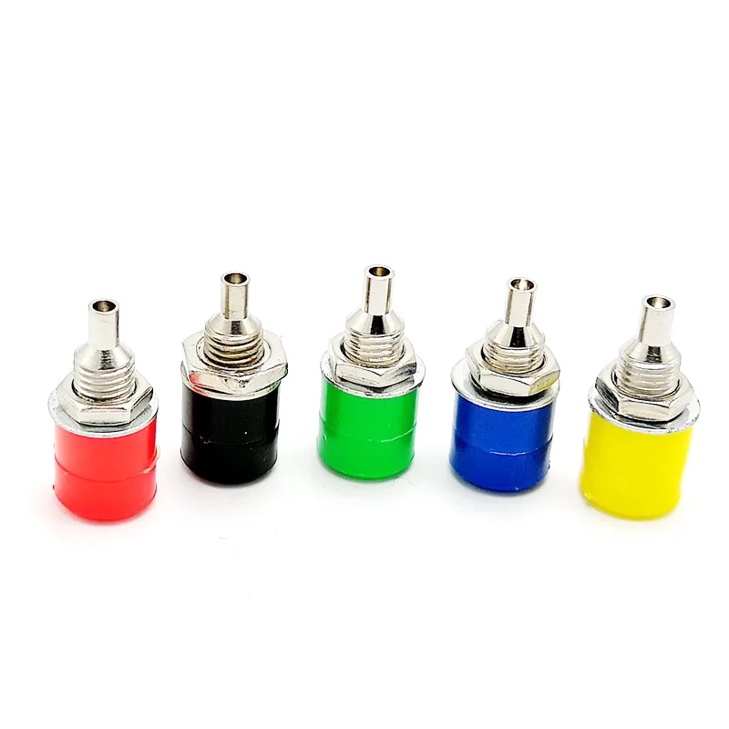 4 мм гнездо типа &quotбанан&quot для крепления на панель Разъем 10 шт./лот|panel mount