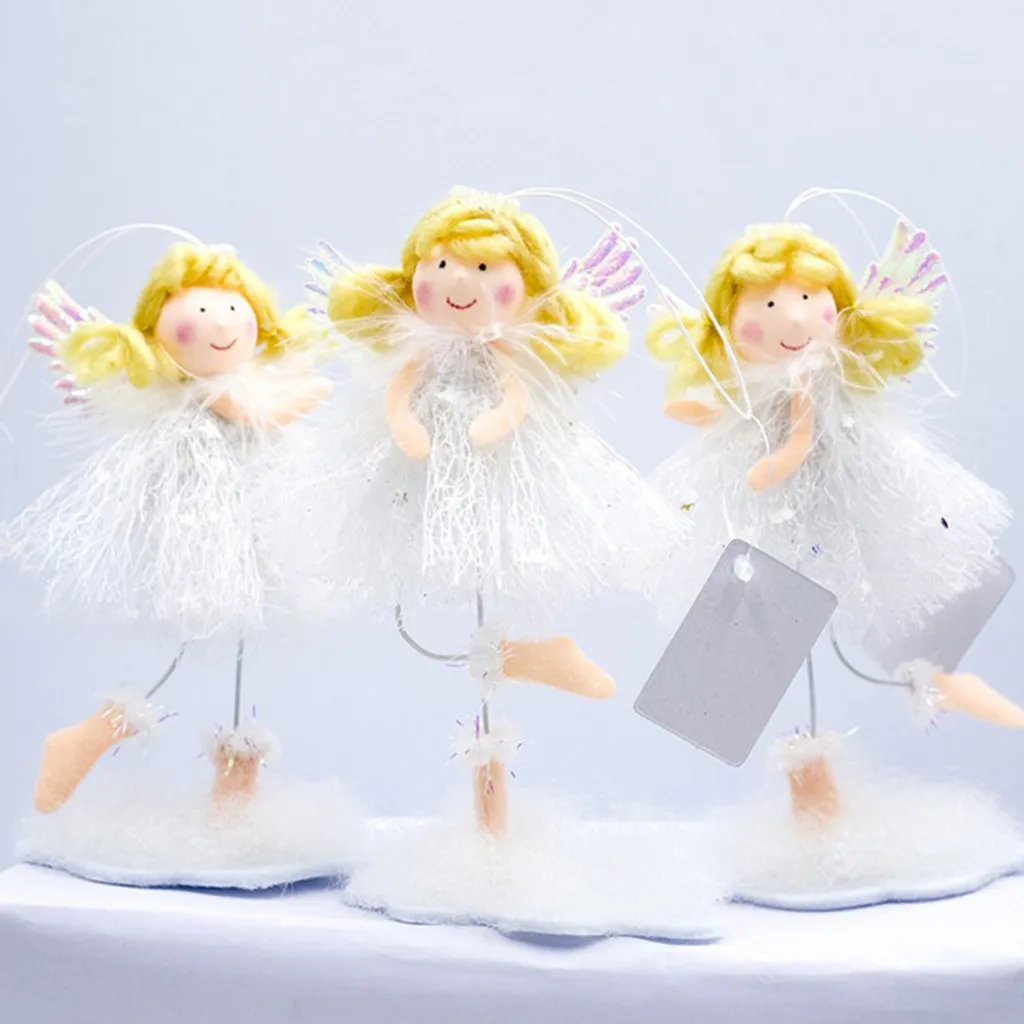 Милый Ангел кукла девочка Лыжная подвеска Рождественская елка украшения для