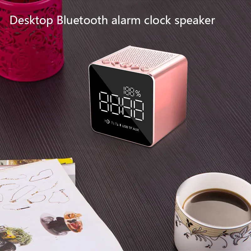 Bluetooth портативный динамик с будильником радио беспроводной цифровой HD