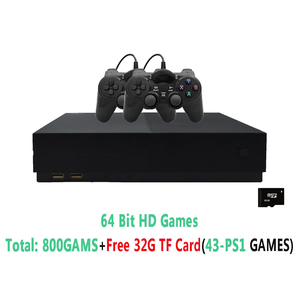 X-PRO Sega PS1 видеоигра консольный ящик 64Bit 4K HD HDMI выход Ретро 800 классический семейный Ретро видео игры телевидение с 32G XPRO джойстик IDK for xbox one s - Цвет: X-PRO
