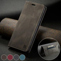 for xiaomi redmi note 9s case flip matte wallet strong magnetic cover for redmi note 9 pro max case luxury leather card holder
