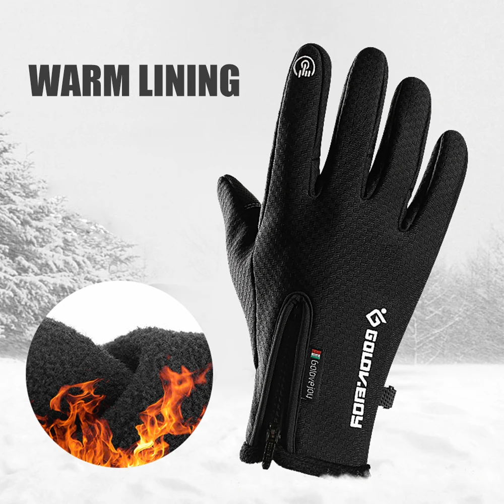 Новые зимние теплые перчатки для мужчин и женщин спортивные с теплой подкладкой