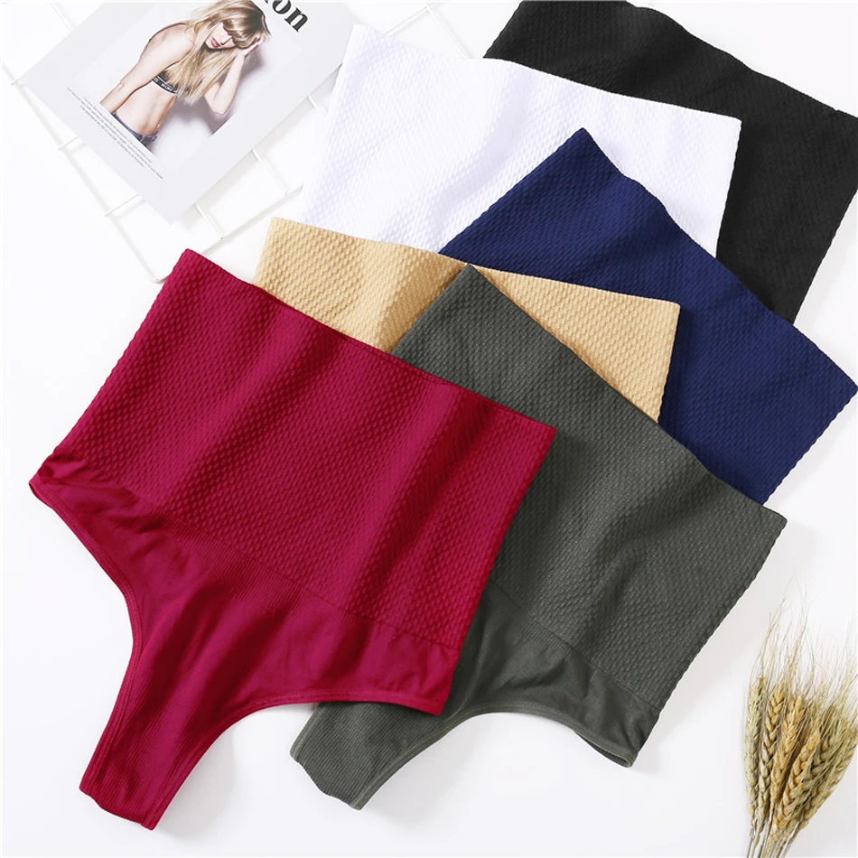 Women Panties High-Rise Shaping Body Underwear Sexy Thong Breathable Lingerie Slimming Underpants Soft Abdominal | Женская одежда