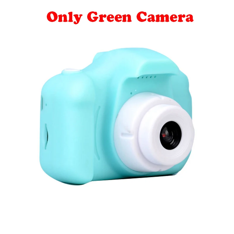 Green without TF Мини цифровая камера игрушки для детей 2 дюймов HD экран платная фотография Реквизит милый ребенок подарок на день рождения игры на открытом воздухе - Цвет: Green without TF