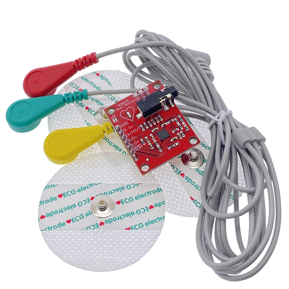Модуль ЭКГ AD8232 измерение показателей импульсный модуль датчика для Arduino kit|module
