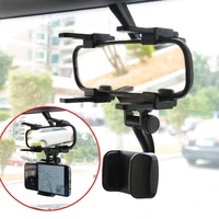universal car phone holder car rearview mirror mount phone holder 360 degrees for iphone 8 samsung gps smartphone stand