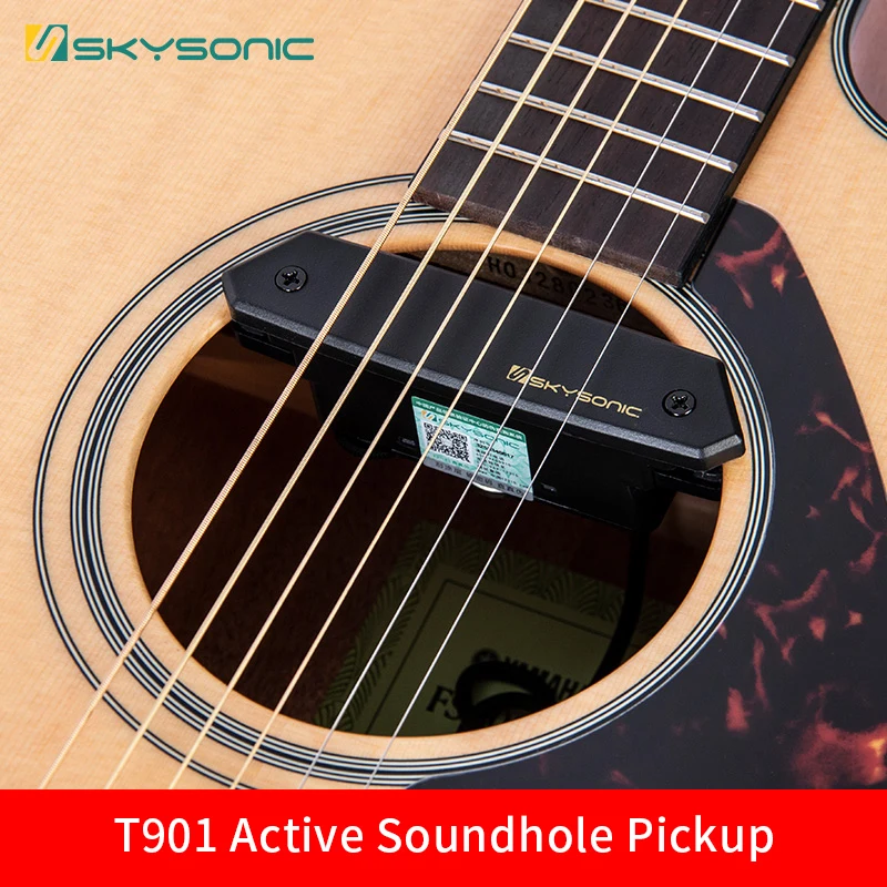 

Skysonic T-901 Acoustic Guitar Pickup active Magnetic Sound hole Pickup with Volume and Tone Controls