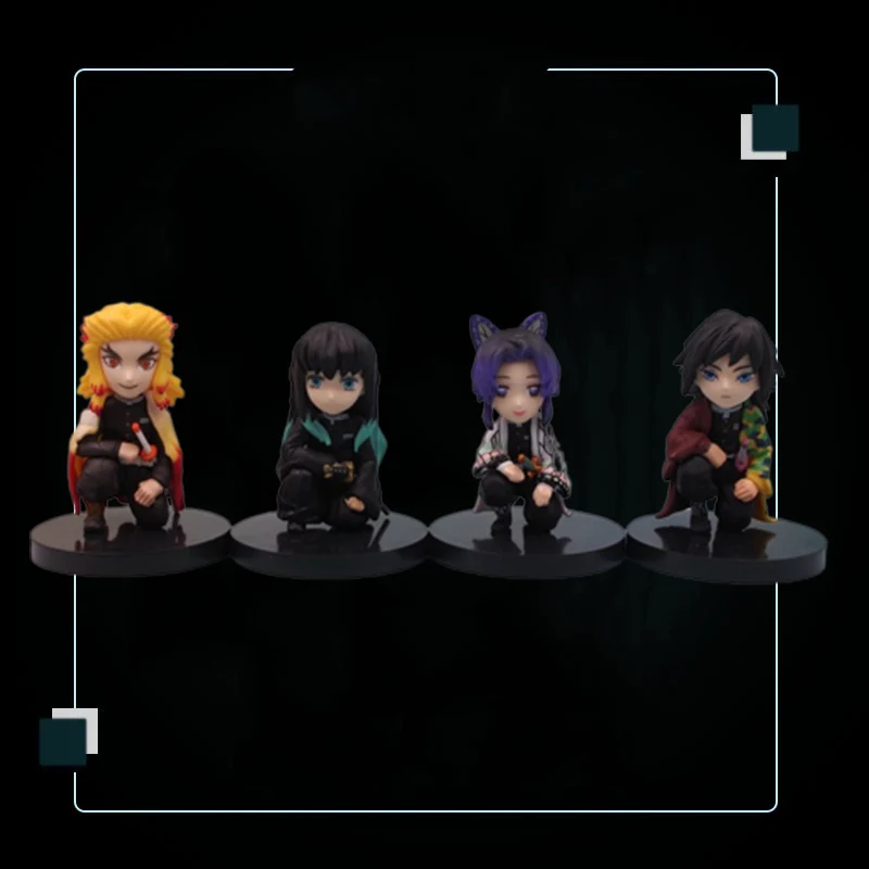 

4.5Cm Demon Slayer Anime Character Kamen Norouzi Tanjiro Toshiro Inosuke My Wife Zenitsu Squatting Version Pvc Animation Gifts