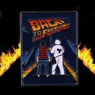 Back To The Future Sci-fi постер фильма арт эмали штырь Marty McFly  Doc коричневого цвета, на котором может стоять на сжигание Road брошь классный металлический значок