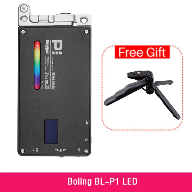 add tripod Boling BL-P1 RGB Полноцветный Светодиодный светильник для видеосъемки с регулируемой яркостью для студийной цифровой зеркальной камеры светильник для Vlogging Live BL P1 - Цвет: add tripod