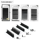 Ресницы NAGARAKU LC L N LD для наращивания, норковые накладные ресницы разной длины, 7-15 мм, LC L M