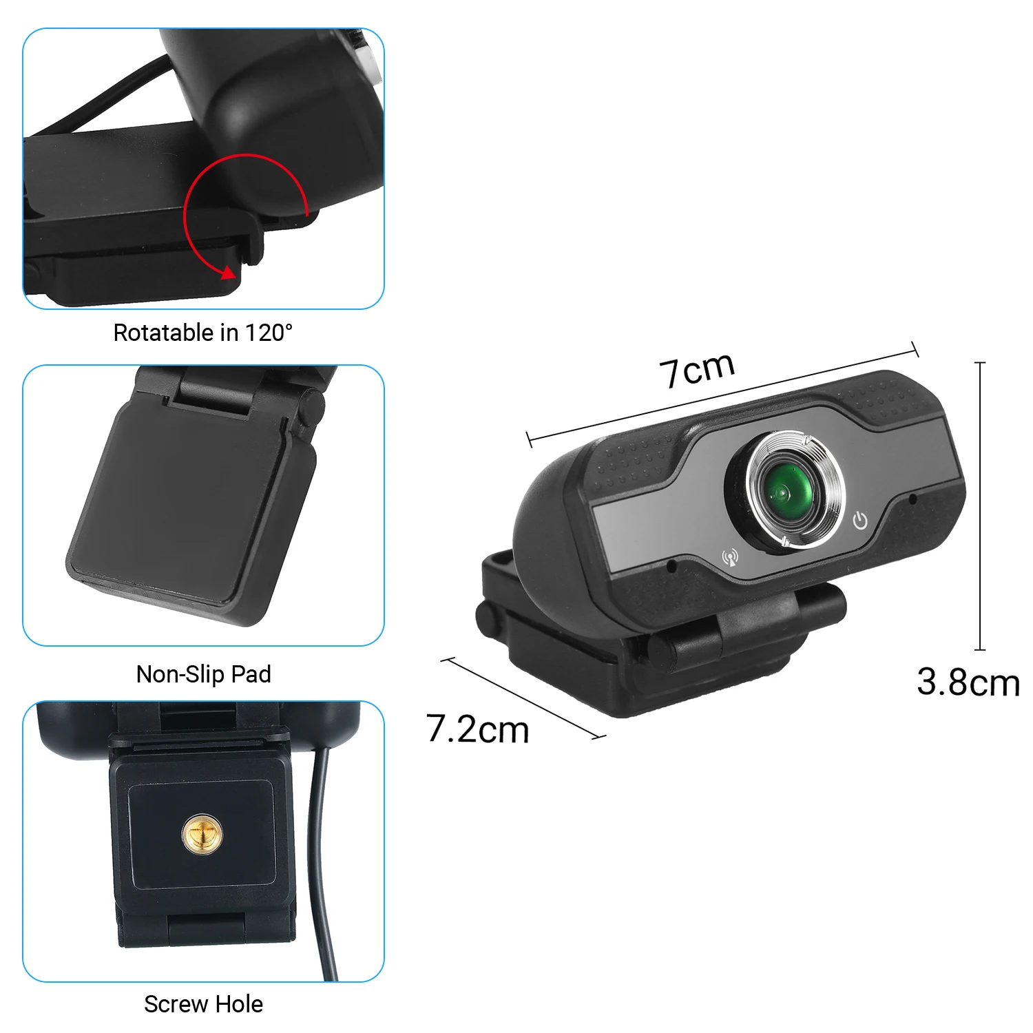 USB веб камера 1080p HD 30 кадров в секунду настольный ПК с зажимом для ноутбука