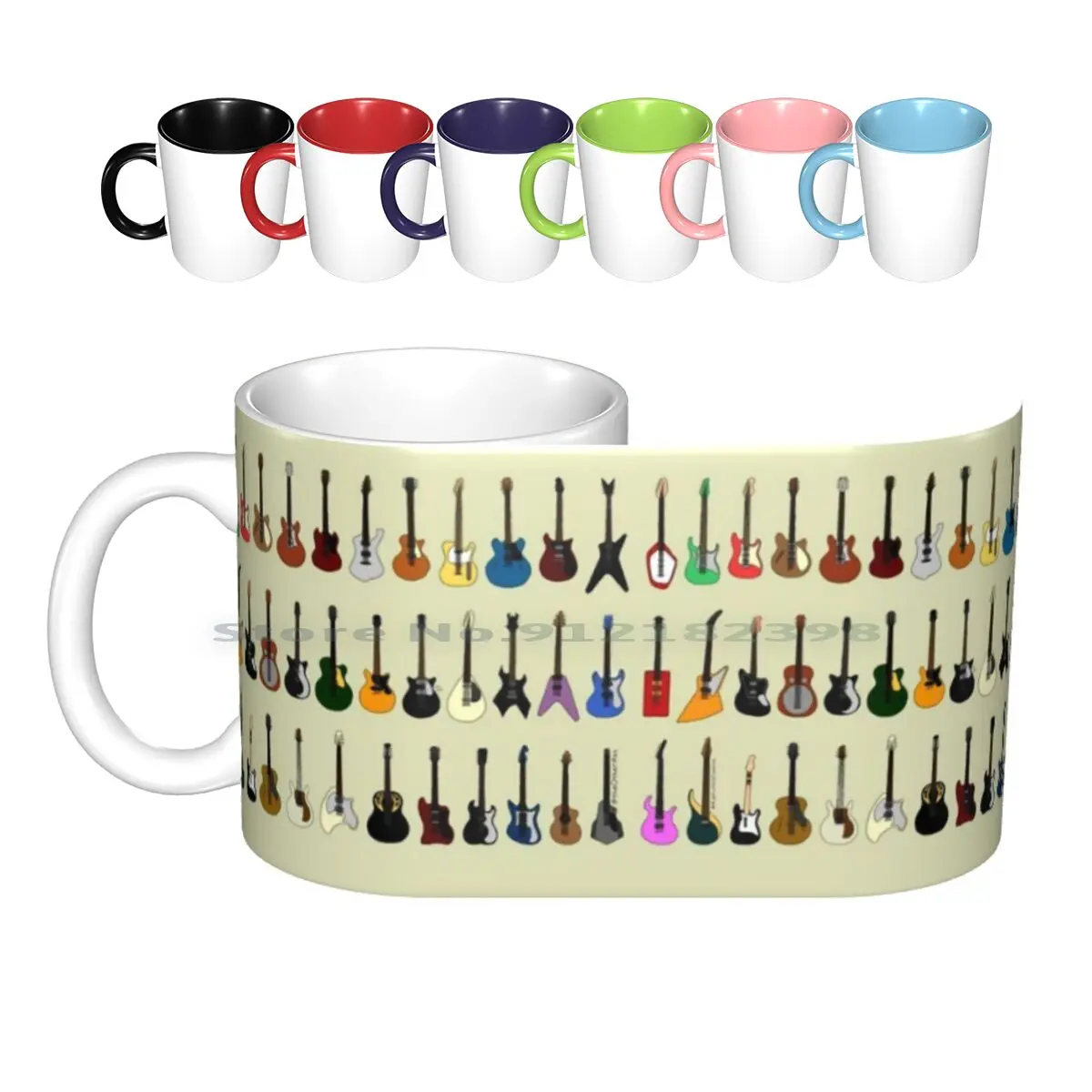 

Possibly Famous Guitars Ceramic Mugs Coffee Cups Milk Tea Mug Guitars Famous Guitars Guitar Collection Guitar Collector Funny