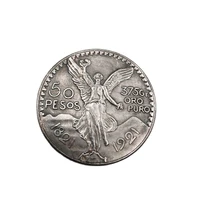 mexican coins 1821 brass silver plated 50 pesos angel commemorative coins eagle liberty collection coin crafts home decoration