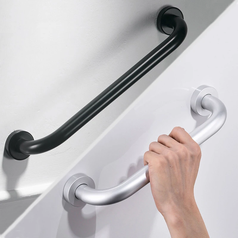 Space Aluminum 30/40/50CM Bathroom Tub Handrail Grab Toilet Shower Bathe Straight Safety Support Handle Towel Rack