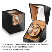 blackbaking finish inner brown watch winder carbon fiber watches box case organizer watches accessories