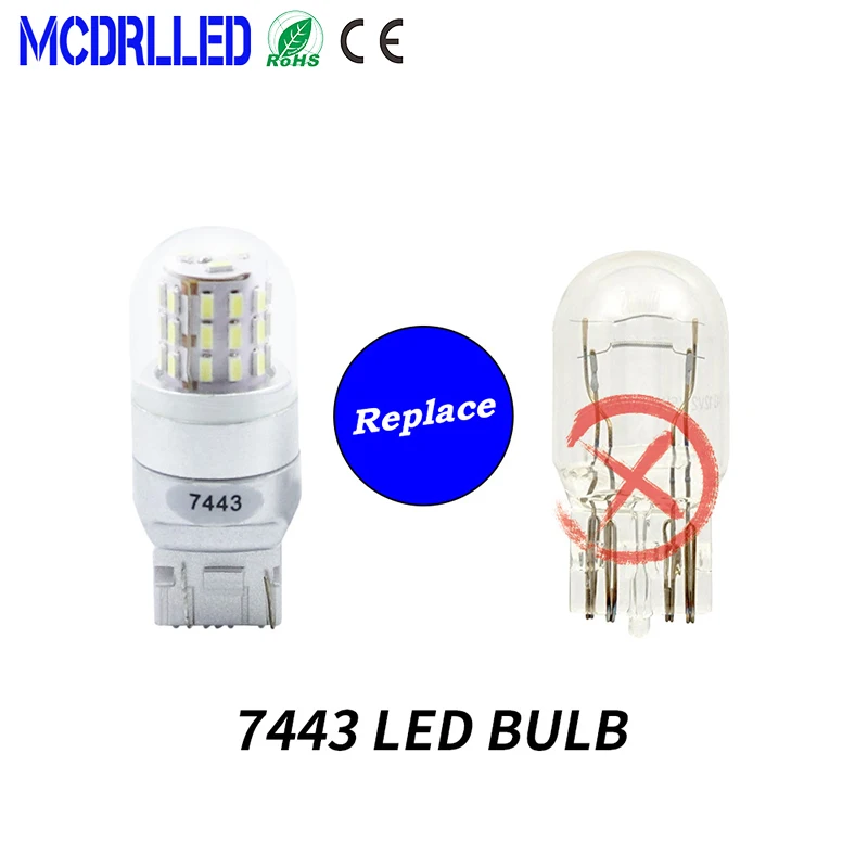 Mcdrlled 2 шт. T20 7440 W21W светодиодный автомобильный указатель поворота авто тормозной