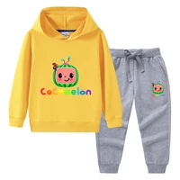 2021 cocomelon clothes kids clothing sets baby girls fashion sports suits boys hoodies sweatshirtspants 2 pcs set tracksuit