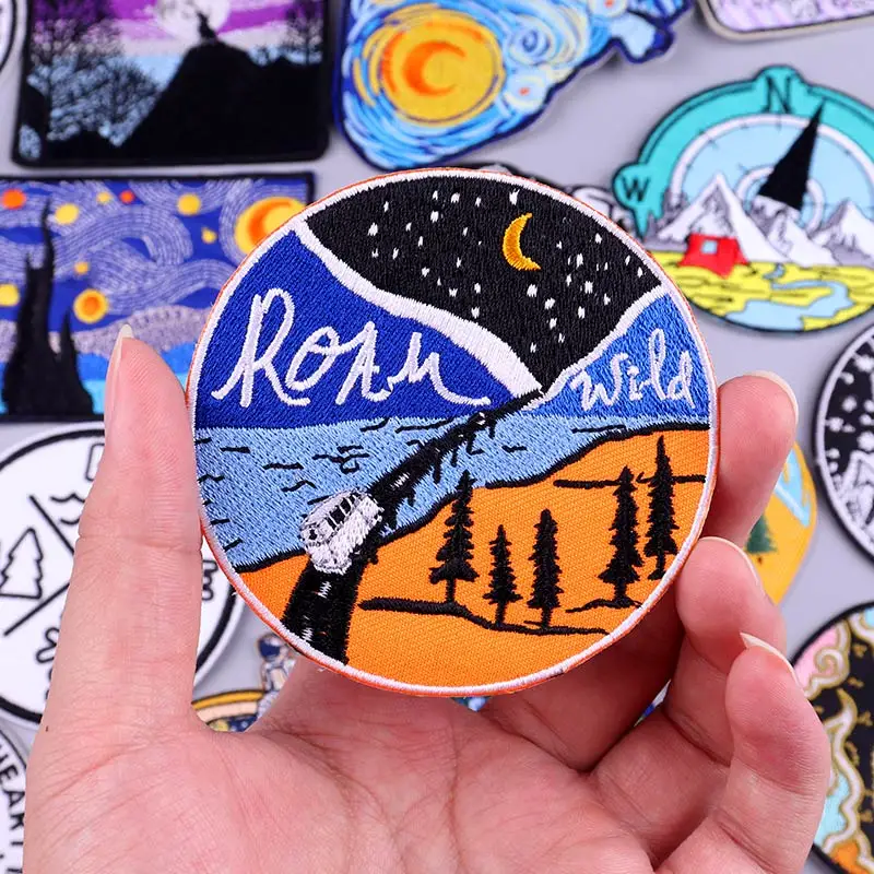 Термоклейкая нашивка для одежды &quotсделай сам&quot компас горы путешествия