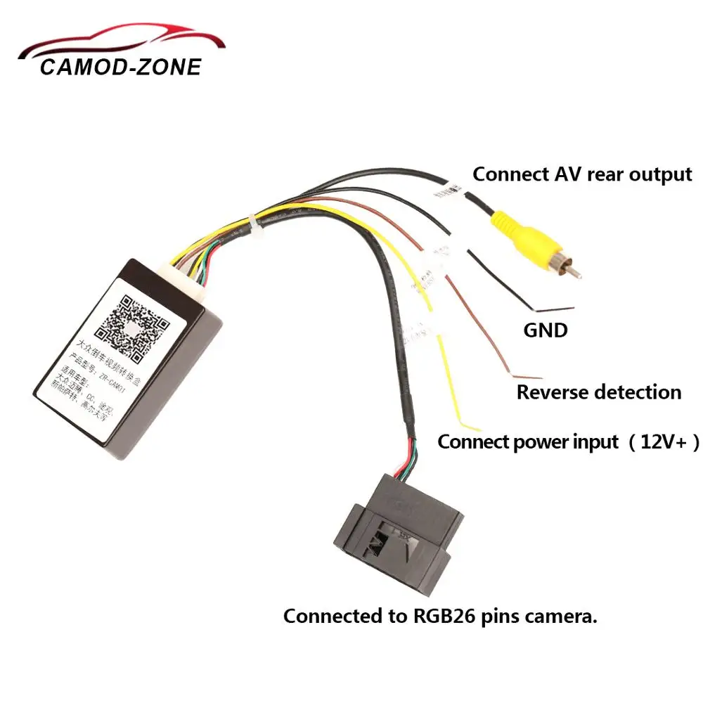 Конвертер сигнала RGB-CVBS (RCA) для камеры заднего вида VW Passat CC Tiguan RNS510 RCD510 RNS315 в AV |