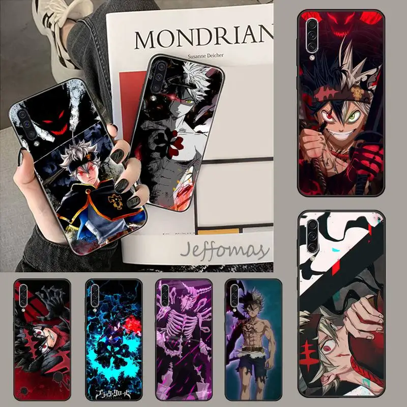 

black Clover Anime Phone Case For Samsung galaxy S 7 8 9 10 20 edge A 6 10 20 30 50 51 70 note 10 plus