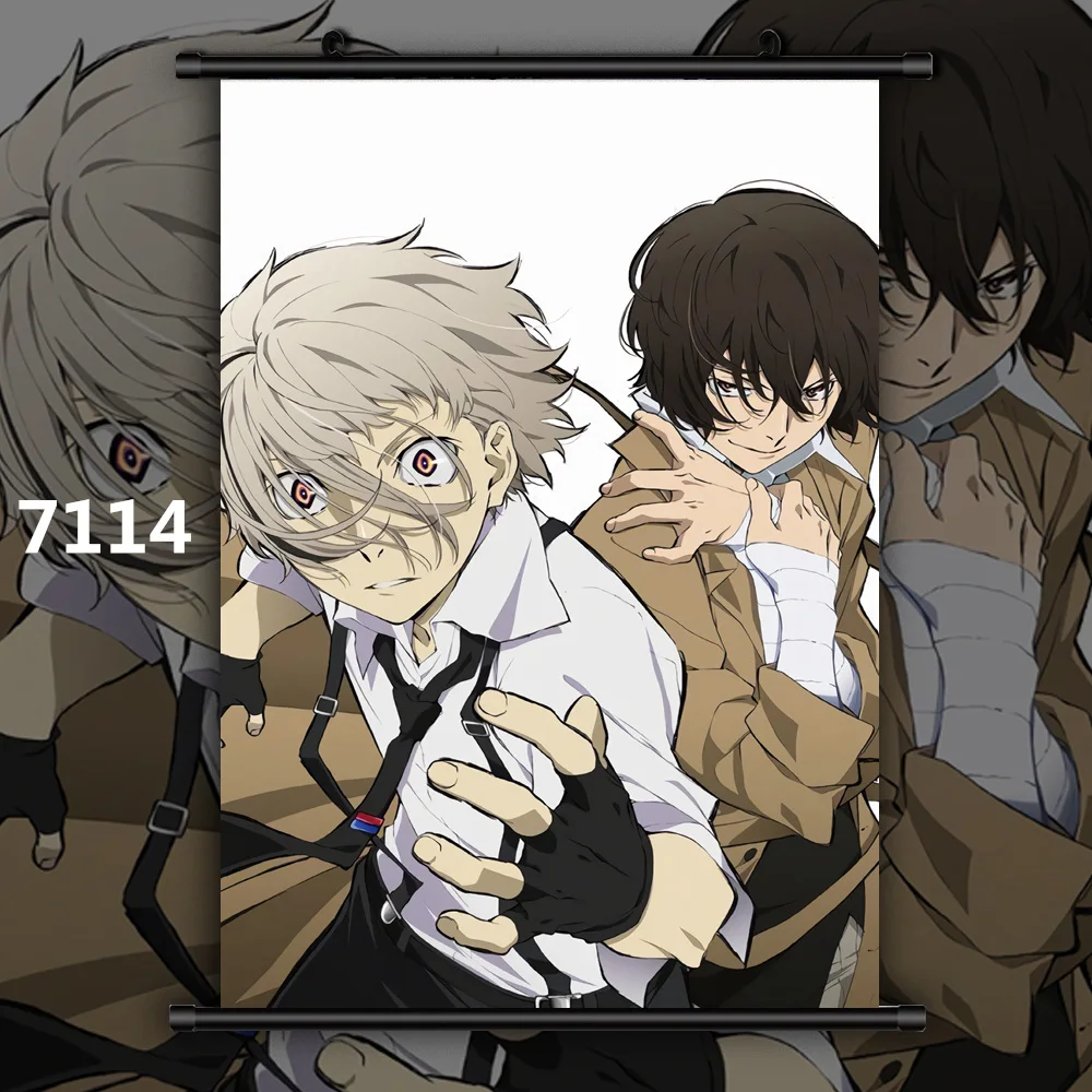 Настенный постер Bungou бродячие собаки дазай чууя атсуши аниме постеры Картина на