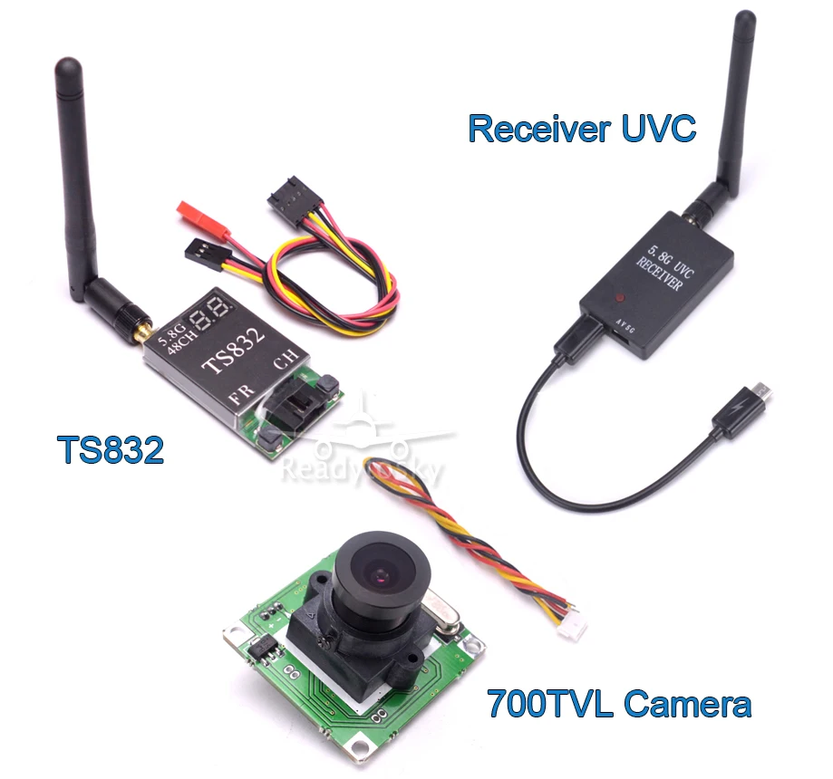Мини 5 8G fpv приемник UVC видео Downlink OTG + TS832 48Ch 600mw беспроводной передатчик 700TVL камера