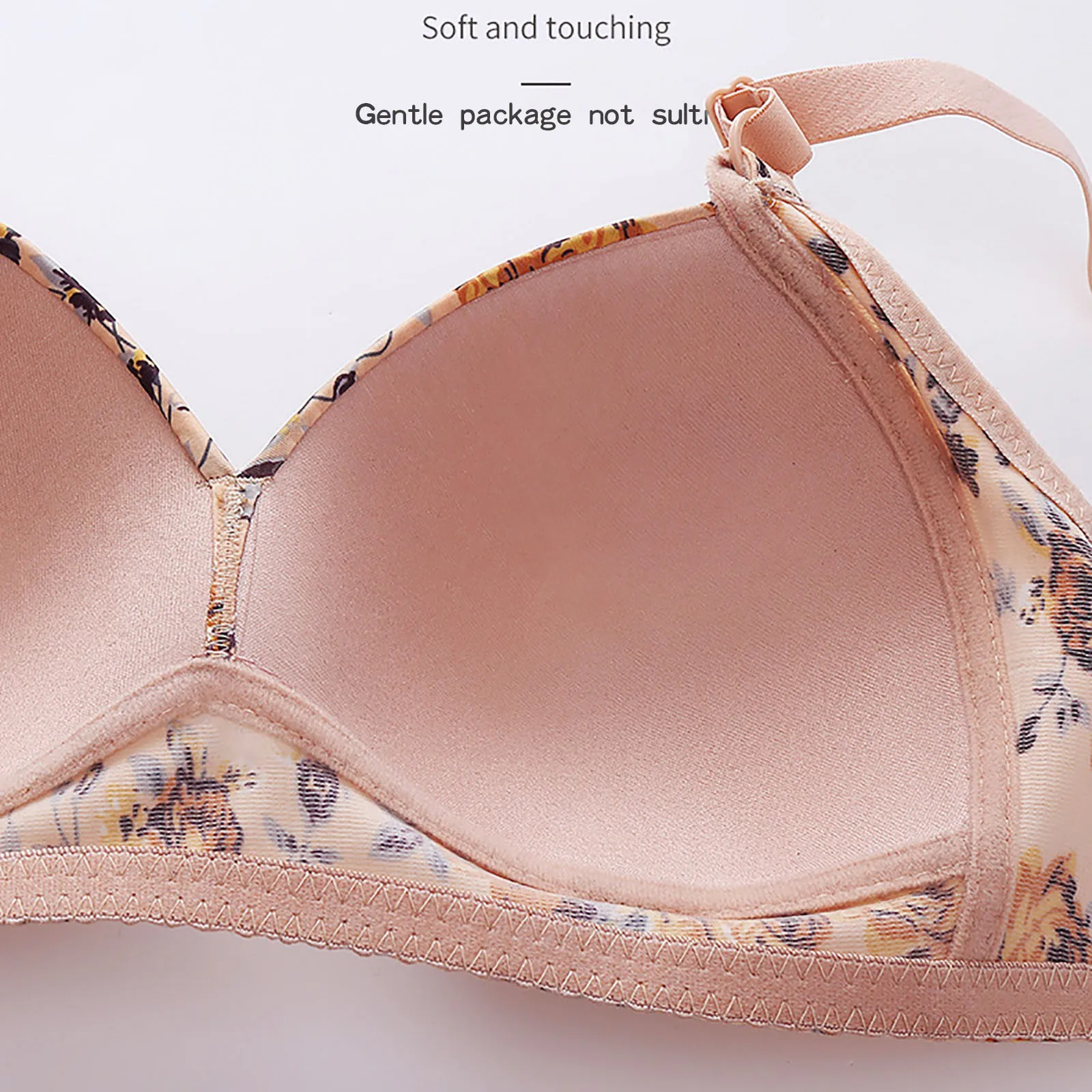 

Floral Printing Bras For Women Sexy Lingerie Bralette Without Steel Ring Breathable And Gather Push Up Bra Female Brassiere 2021