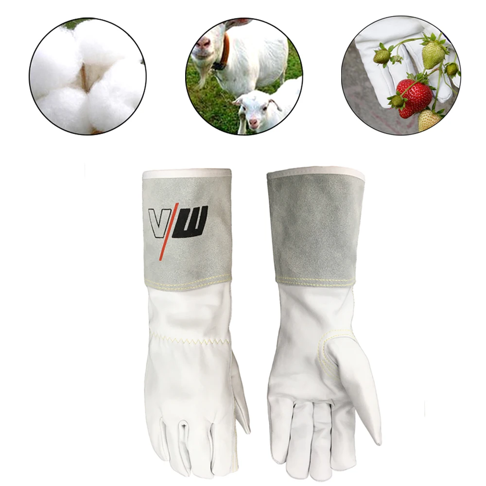 

TIG-guantes de trabajo de cuero para soldadura, protectores de seguridad para resistentes al desgaste, para MOTO